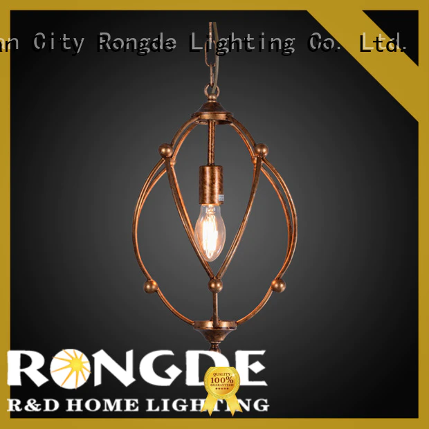 Rongde iron pendant light for business